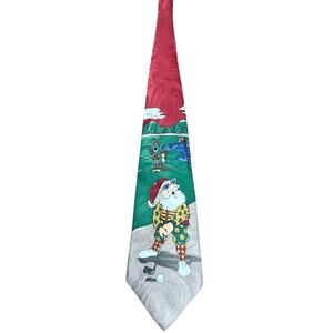 Jingle Bells Mens Festive Santa Golf Tie